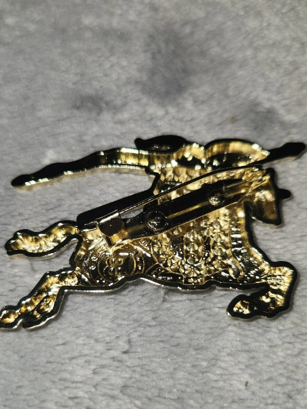 Gold-Tone Crystal Horse Brooch - Women Accessories